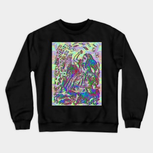 Alice and her deck of cards Crewneck Sweatshirt